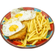 2 Fried Eggs with Chips